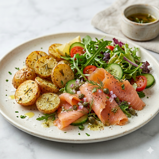 Ensalada Con Salmón Ahumado