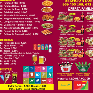 extra carne ,kebab y durum