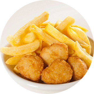 Meniu Copii nuggets pui si cartofi