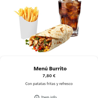 Menú Burrito