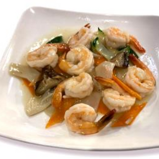 203 Gamberi saltati con verdure