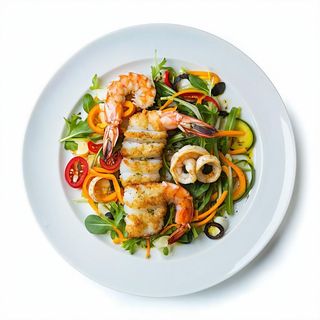 FRITTO MISTO DI PESCE CON VERDURE