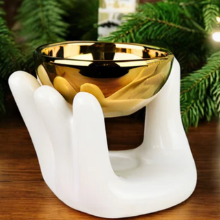 Ceramiczny kominek " Ręka "