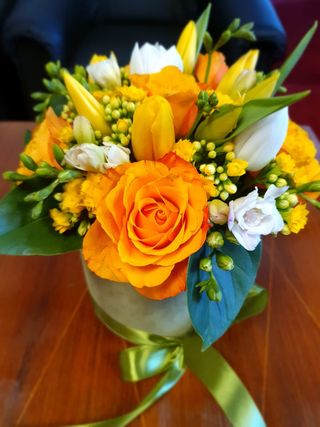 Aranjament in cutie de catifea