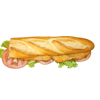 Bocadillo De Pechuga De Pollo Con Lechuga , Tomate Y Mayonesa