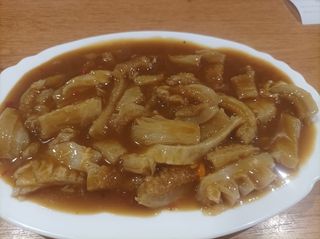 446. Телешко шкембе в лют сос (300гр)