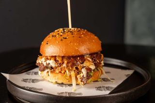Buff & blue Burger