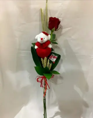 Rosa com Pelúcia