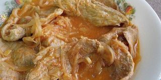 Febras de Cebolada na Frigideira