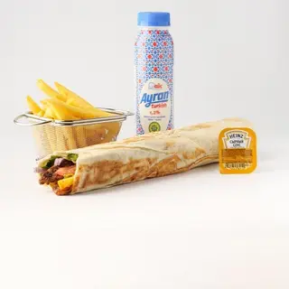 Дурум говяжий с х2 мясом комбо с айраном (800г)