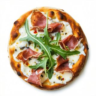 Pizza con rughetta e bresaola