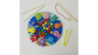 Дервянная магнитня рыбалка с шариками