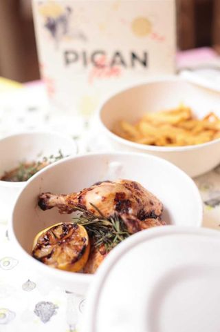 Medio pollo asado - pollo tomatero 