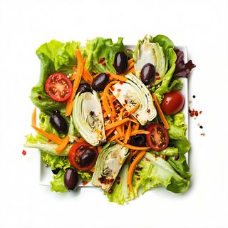 Ensalada mediterránea vegana