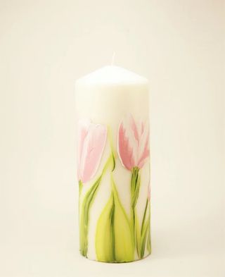 Candela dipinta a mano piccola