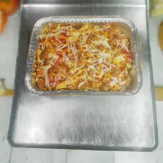 PATATAS CON CARNE MEXICANA Y SALSA MEX + QUESO