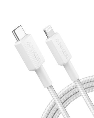 Anker 322 USB-C to Lightning Cable (3ft Braided) White