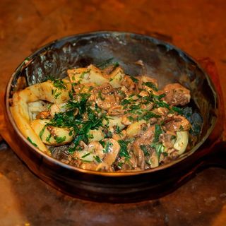 Картофель с груздями