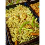 Diced chicken Singapore noodles