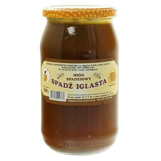Miód spadziowy spadź iglasta 1200g Rodzinna Pasieka Sudnik