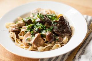 Tagliatelle Borowikowe z Polędwiczką Wieprzową