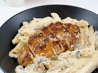 Pâtes poulet et champignons