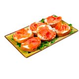 Брускети с пушена сьомга и филаделфия (6бр)