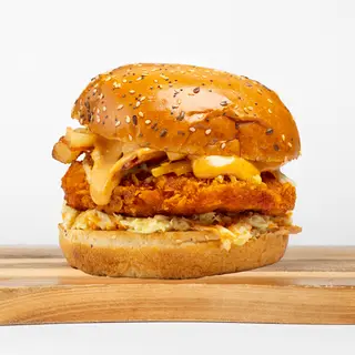 Chicken burger s pohanim sirom