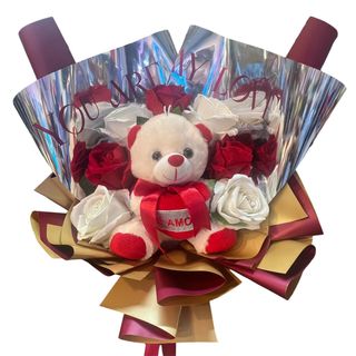 Bouquet fleur peluche 