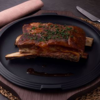 Combo De Costilla De Cerdo Cocido A Baja Temperatura