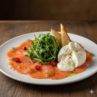 Rucola salmone burrata