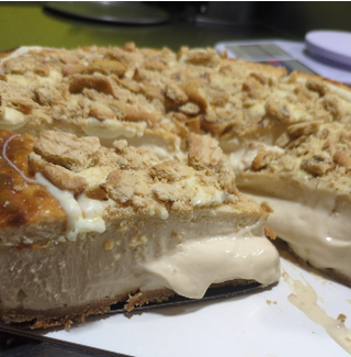 Porción Tostarica Con Chocolate Blanco