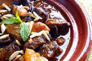 Tajine de ternera con albaricoques