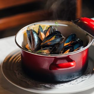 Mejillones frescos al vapor