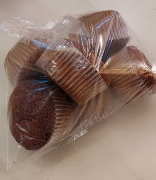 Madalenas Integrales Con Azúcar Integral, Receta Tradicional (6 uds.)