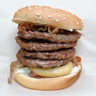 Hamburger double western bacon XXL menù