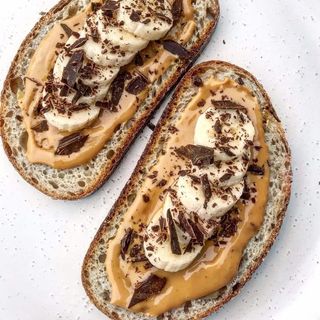 Tartine peanut butter banane - 2 Pièces 