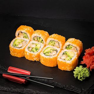 Рол Каліфорнія в ікрі з креветкою в темпурі (260г)