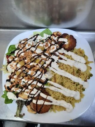 Plato kebab y arroz (grande)