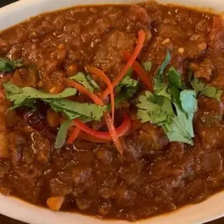 Cordero Vindaloo (Extremadamente Picante) + arroz basmati 