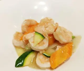 Gamberi con verdure
