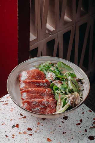 Sashimi di filetto sale e olio