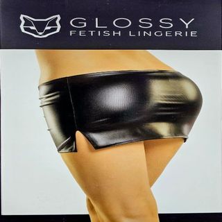 Glossy Minifalda De Vinilo Negro S/m