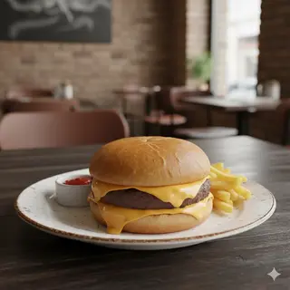 Hamburguesa Con Queso