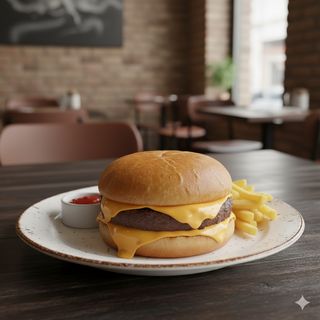 Hamburguesa Con Queso