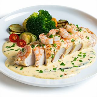 Blanc De Poulet Farci Aux Crevettes