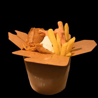 BOX KEBAB CARNE+FRITAS(GRANDE)