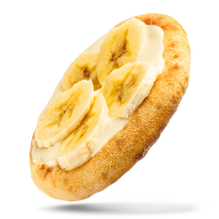 74. Esfirra de Chocolate Branco Com Banana