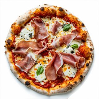 Pizza prosciutto e brie