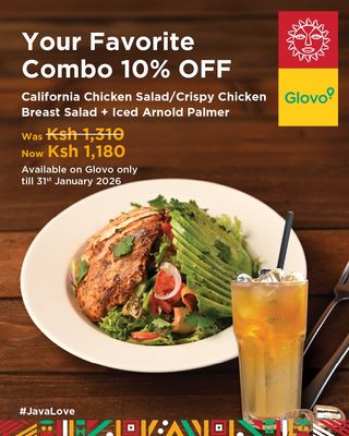 Crispy Chicken Breast Salad/California Salad + Iced Arnold Palmer